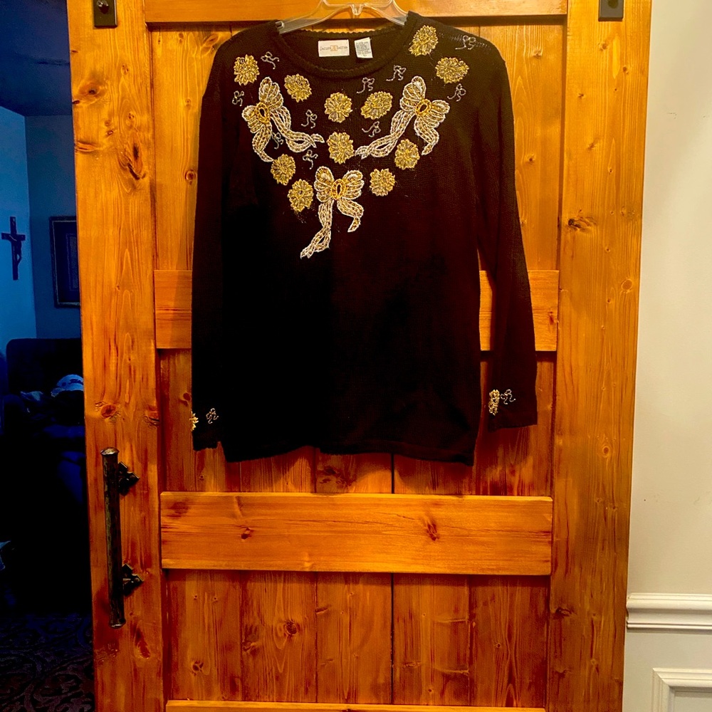 Jaclyn Smith Black Knit Sweater